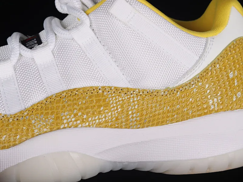 All categories Air Jordan Jordan series basketball shoes Air Jordan 11 F version Air Jordan AJ11 Low SE "Yellow Snakeskin" AJ11 Joe 11 yellow snake pattern genuine carbon AH7860-107